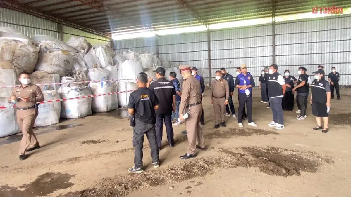 Police Seize 300 Tonnes of Industrial Waste in Chonburi Warehouse