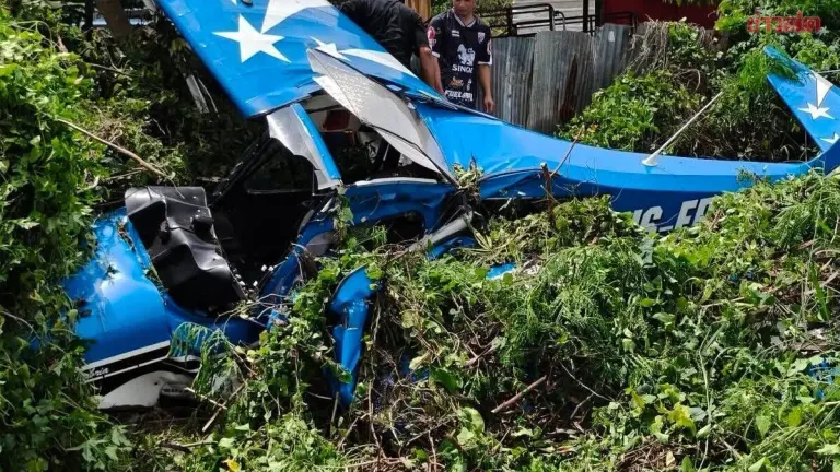 Small Plane Crashes in Chonburi, One Person Injured