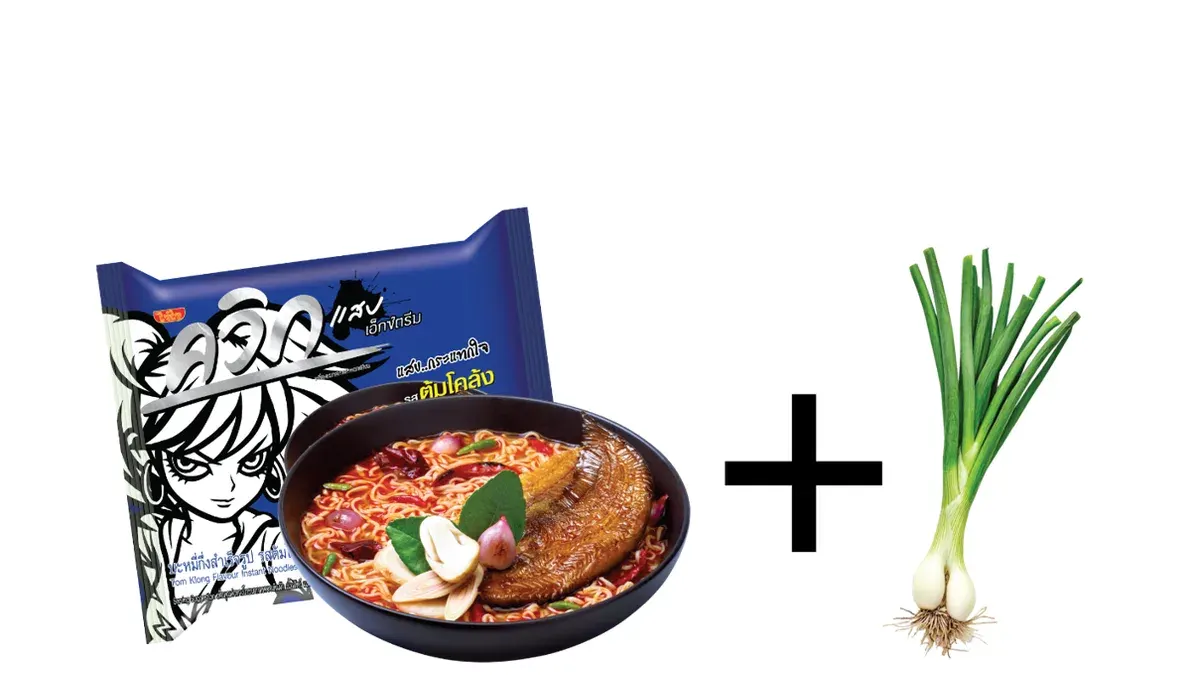 Viral Instant Noodle with Spring Onions Hits Thai Social Media