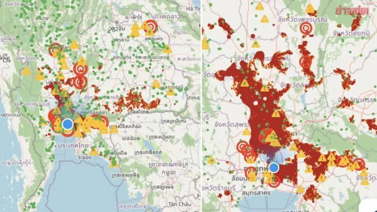 Satellite Images Reveal Widespread Flood Risk Across Thailand
