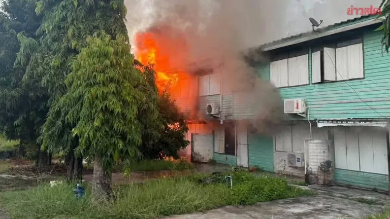 Fire Destroys Staff Housing at Uttaradit Hospital, Nurse Killed
