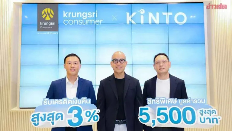 Krungsri Consumer Partners With Kinto for 3% Cashback Offer