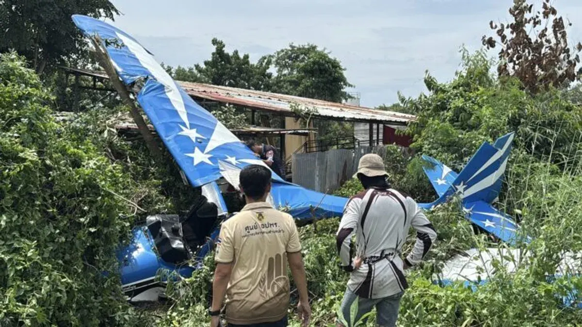 Thai-German Pilot Injured in Small Plane Crash Near Pattaya