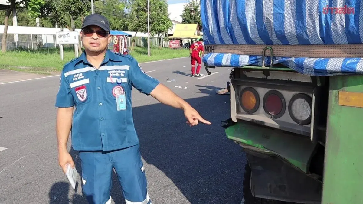 Teen Military Student Dies in Motorbike-Truck Collision in Udon Thani