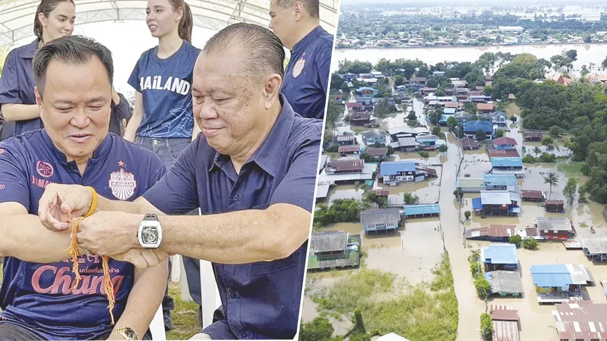 Anutin Skips Parliament Amid Flood Crisis, Faces Criticism