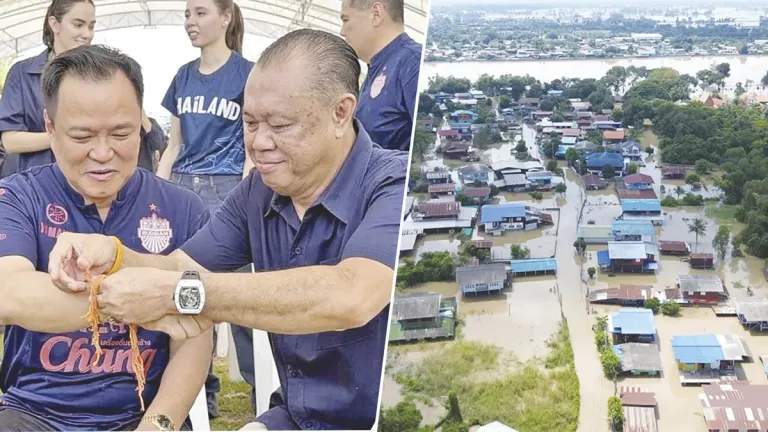 Anutin Skips Parliament Amid Flood Crisis, Faces Criticism
