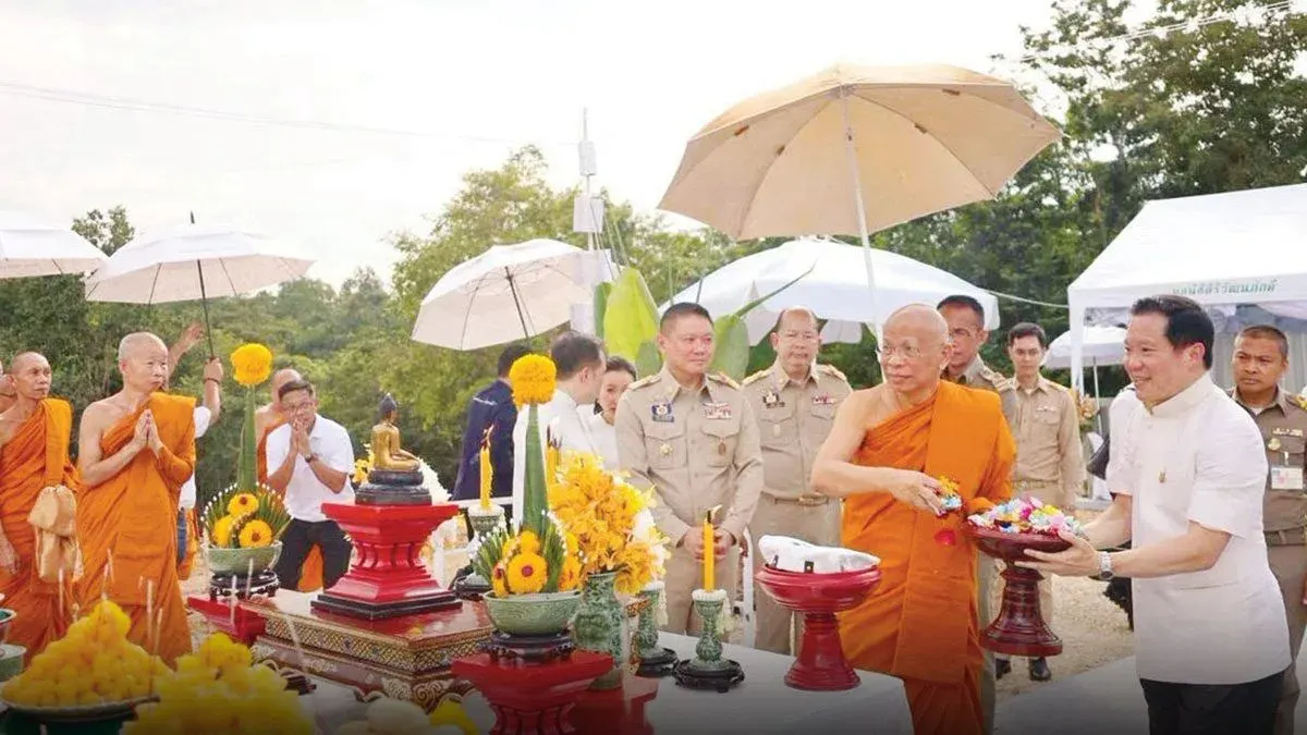 Foundation Stone Laid for Lampang Religious College Temple