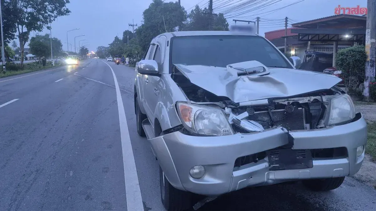 Pickup Truck Kills Woman Crossing Road in Nakhon Si Thammarat