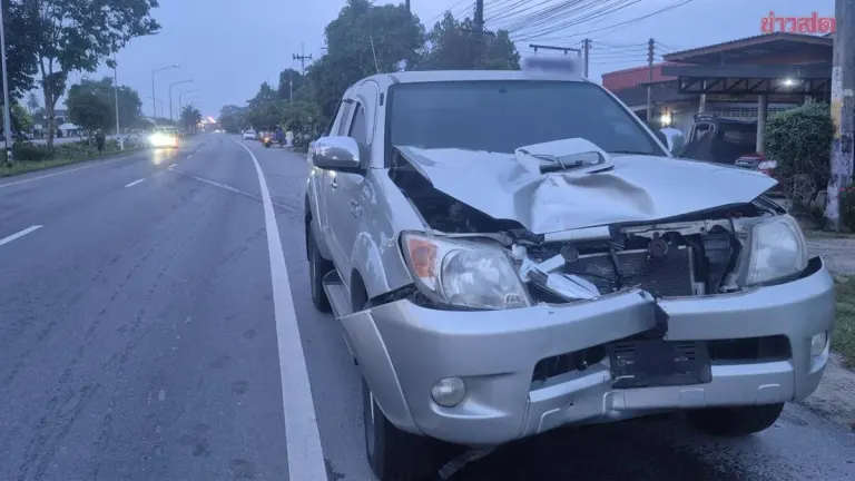 Pickup Truck Kills Woman Crossing Road in Nakhon Si Thammarat