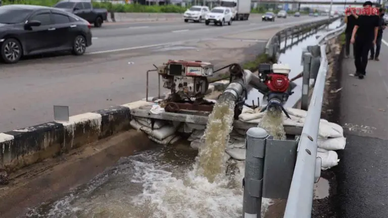 Samut Sakhon Governor Rushes to Tackle Rama 2 Flooding
