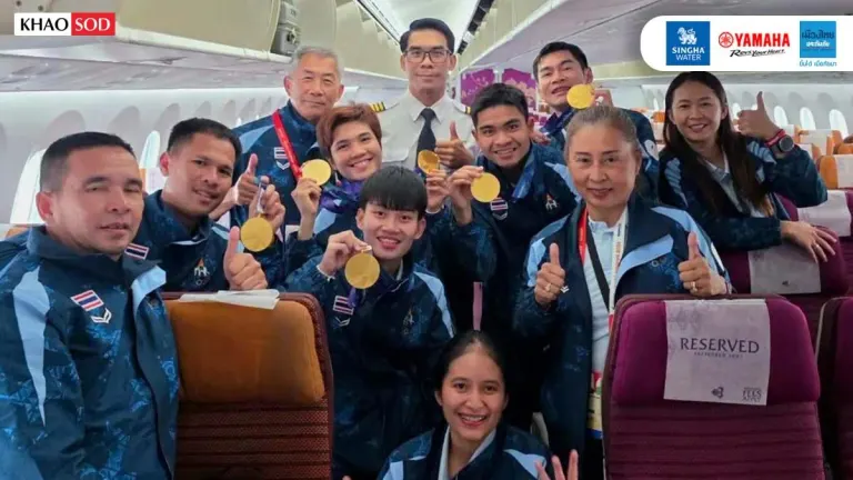 Thai Teqball Team Returns Home with Three Asian Games Golds