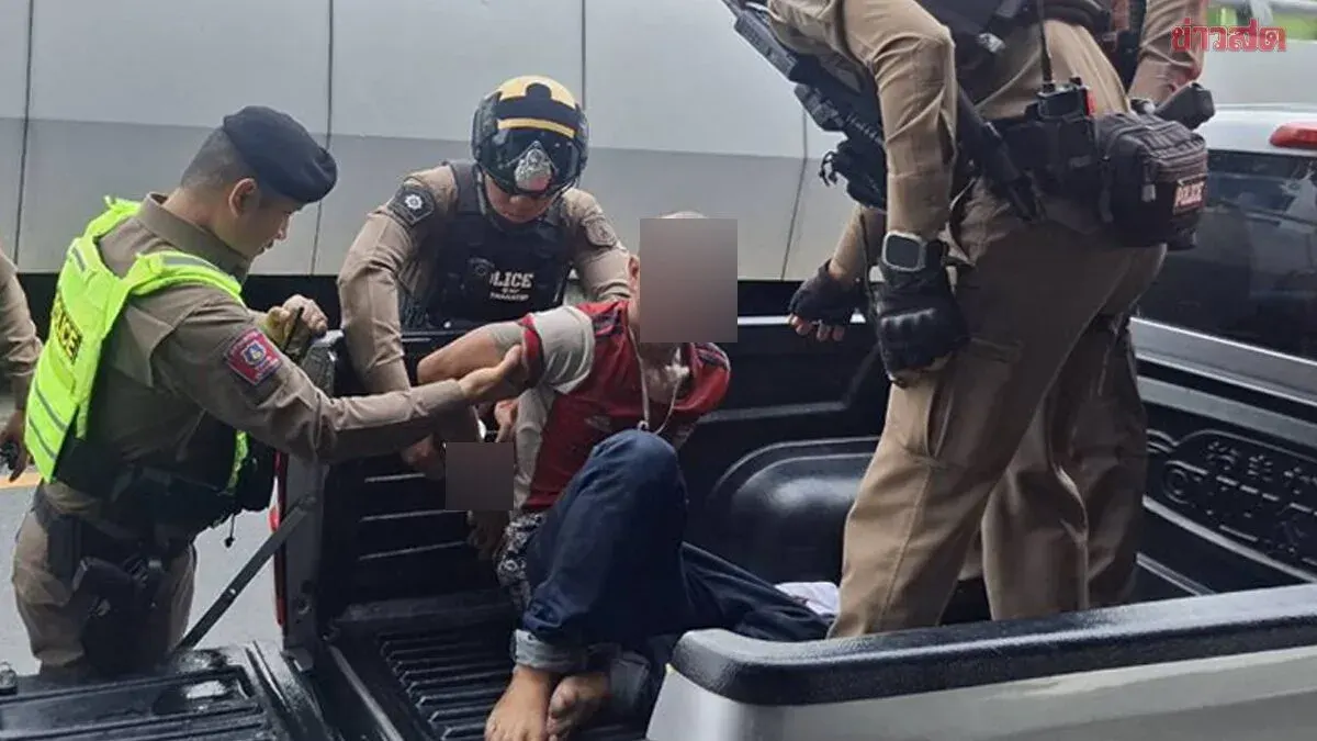 Police Commander Disarms Drugged Lao Man Holding Family Hostage