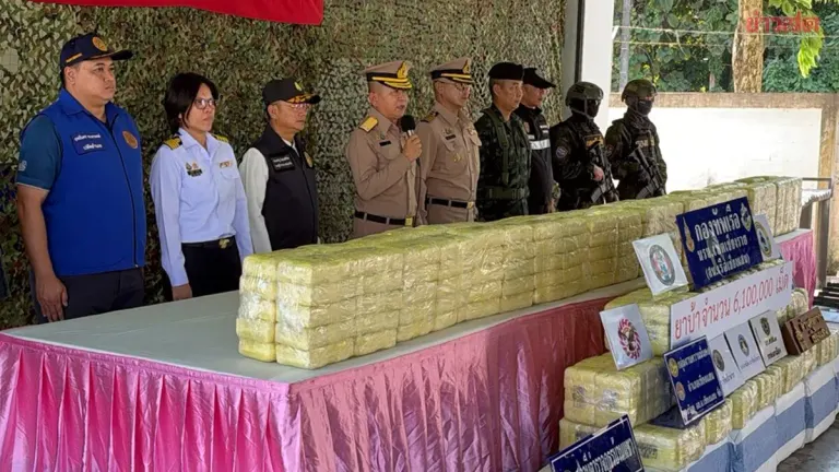 Riverine Force Seizes 6.1 Million Yaba Tablets in Chiang Rai