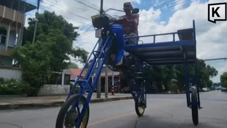 Yala Welder Builds Raised Motorcycle for Flood Waters