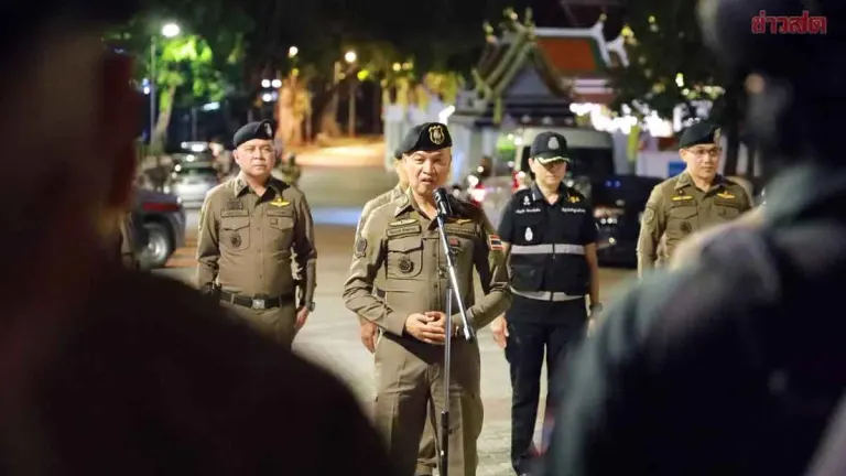 Assistant Police Chief Leads Patrol Check in Phitsanulok