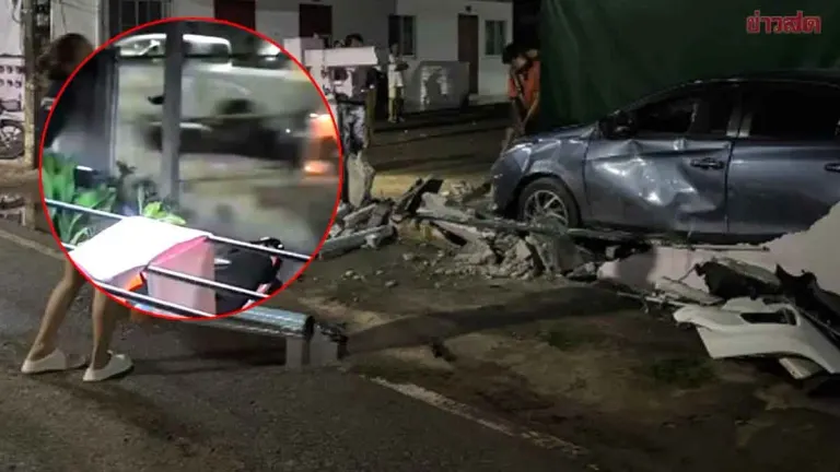 Drunk Driver Smashes Through House Wall in Udon Thani