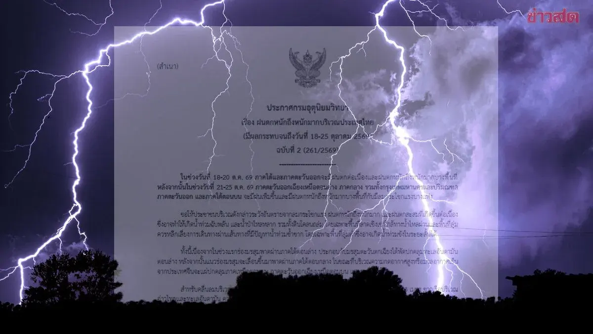 Thailand Braces for Eight Days of Heavy Rain